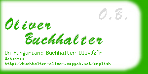 oliver buchhalter business card